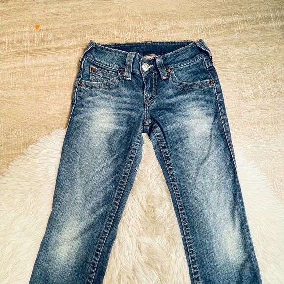 True Religion Straight Blue Denim Jeans Size 26 - Picture 5 of 11